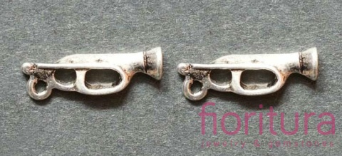 ZAWIESZKA TRĄBKA 21x6MM KOLOR STARE SREBRO