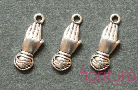 ZAWIESZKA RĘKA 22x7MM KOLOR STARE SREBRO