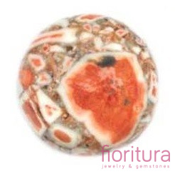 KAMIEŃ NATURALNY MARMUR DYSK 10-12MM KOLOR POMARAŃCZOWY