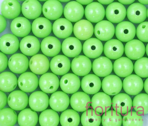KORALIKI AKRYLOWE KULA 10MM KOLOR JASNOZIELONY