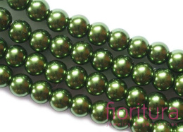 PERŁA SZKLANA KULA 14MM KOLOR CIEMNY ZIELONY