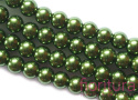 PERŁA SZKLANA KULA 12MM KOLOR CIEMNY ZIELONY