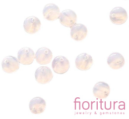 KORALIKI SZKLANE PASTYLKA PŁASKA 6MM KOLOR MILKY PINK