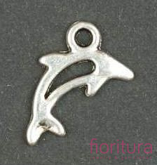 ZAWIESZKA DELFIN 16x11MM KOLOR STARE SREBRO