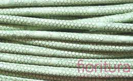 RZEMIEŃ SZYTY WZÓR SKÓRY JASZCZURKI 4MM KOLOR ZIELONY