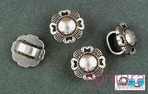 PRZEKŁADKA NA RZEMIENIE KWIATEK 17,5MM KOLOR STARE SREBRO