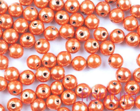 KAMIEŃ NATURALNY HEMATYT BARWIONY KULA 6MM KOLOR ORANGE PEEL