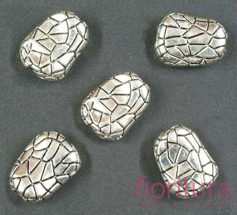 PRZEKŁADKA OWAL NIEREGULARNY 15x11MM KOLOR STARE SREBRO