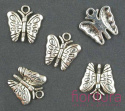 ZAWIESZKA MOTYL 14x15MM KOLOR STARE SREBRO