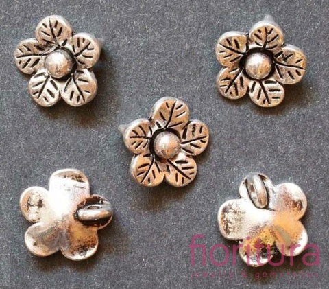 ZAWIESZKA KWIAT 12MM KOLOR STARE SREBRO