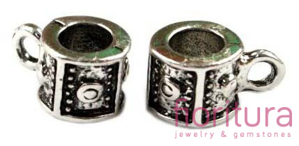 KRAWATKA DO ZAWIESZEK 13X8MM KOLOR STARE SREBRO