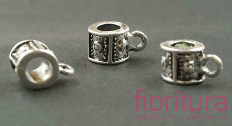 KRAWATKA DO ZAWIESZEK 13X8MM KOLOR STARE SREBRO