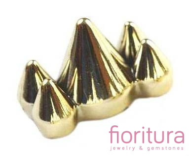 STOŻKI OZDOBNE ROZDZIELACZ NA DWA 19x12MM KOLOR ZŁOTY