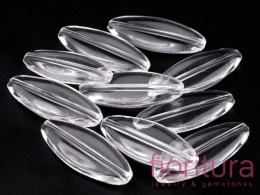 KORALIK AKRYLOWY OWAL 13X31MM KOLOR TRANSPARENTNY