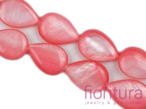 MASA PERŁOWA ŁEZKA 18x13MM KOLOR PINK/ORANGE