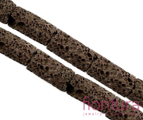 KAMIEŃ NATURALNY LAWA BRĄZOWA WALEC 40x20MM