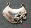 ZAWIESZKA SŁOWIK 33x28MM KOLOR STARE SREBRO