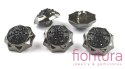 GUZIKI AKRYLOWE DEKORACYJNE 21x13MM KOLOR BLACK