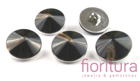 GUZIKI AKRYLOWE 21,5x13MM KOLOR BLACK/BROWN