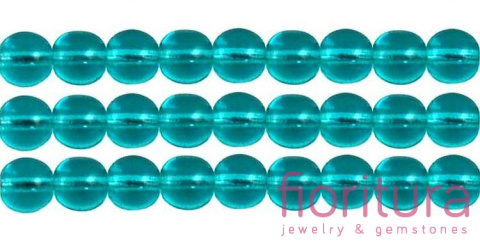 KORALIKI SZKLANE KULA 8MM TEAL