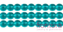 KORALIKI SZKLANE KULA 8MM TEAL