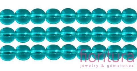 KORALIKI SZKLANE KULA 8MM TEAL