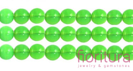 KORALIKI SZKLANE KULA 8MM NR 51010 MILKY DARK PERIDOT