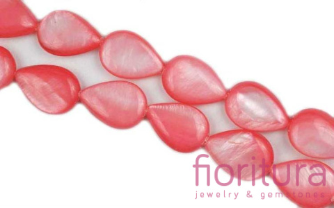 MASA PERŁOWA ŁEZKA 18x13MM KOLOR PINK/ORANGE