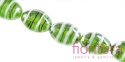 KORALIKI SZKLANE LAMPWORK OWAL 20x14MM KOLOR ZIELONY