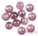 KORALIKI SZKLANE CRACLE KULA 8MM KOLOR CRUSHED VIOLETS