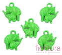 ZAWIESZKA SŁONIE 16X15MM KOLOR GREEN NEON