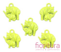ZAWIESZKA SŁONIE 16X15MM KOLOR LEMON NEON