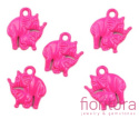 ZAWIESZKA SŁONIE 16X15MM KOLOR PINK NEON