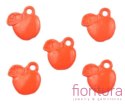 ZAWIESZKA JABŁKO 12X11MM KOLOR ORANGE NEON