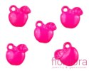 ZAWIESZKA JABŁKO 12X11MM KOLOR PINK NEON