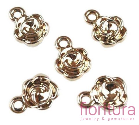 ZAWIESZKA RÓŻYCZKA 16x12MM KOLOR ZŁOTY