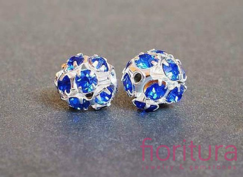 PRZEKŁADKA Z KRYSZTAŁKAMI 8MM KOLOR DARK BLUE