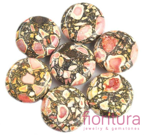 KAMIEŃ NATURALNY MARMUR DYSK 20MM KOLOR PEACH PEARL