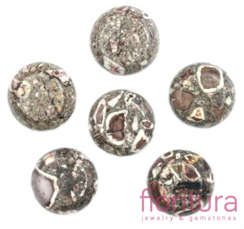 KAMIEŃ NATURALNY MARMUR DYSK 10-12MM KOLOR BRĄZOWY