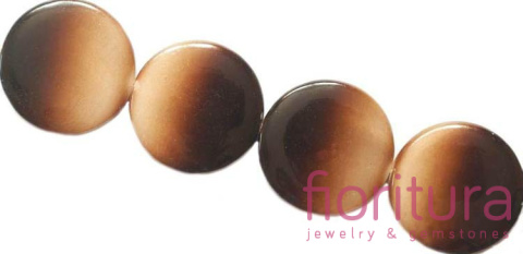 MASA PERŁOWA KRĄŻEK 20MM KOLOR BRĄZOWY CIENIOWANY