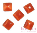 KABOSZON SZKLANY KOCIE OKO KWADRAT 10X10MM KOLOR ORANGE