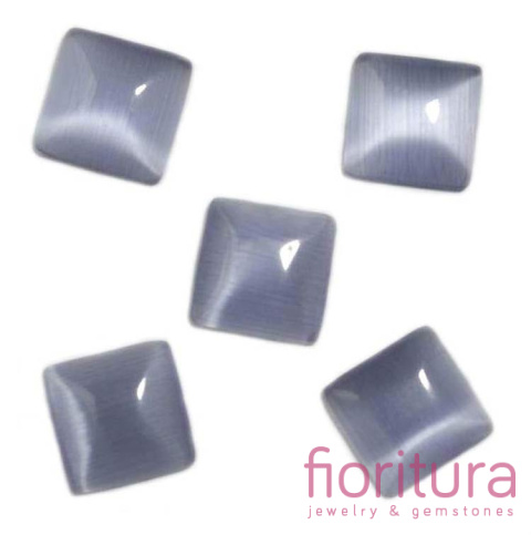 KABOSZON SZKLANY KOCIE OKO KWADRAT 10X10MM KOLOR LILAC PURPLE