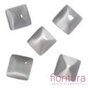 KABOSZON SZKLANY KOCIE OKO KWADRAT 10X10MM KOLOR LIGHT GREY