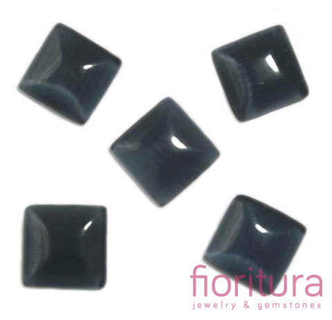 KABOSZON SZKLANY KOCIE OKO KWADRAT 10X10MM KOLOR ANTHRACITE