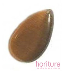 KABOSZON SZKLANY KOCIE OKO KROPLA 13X8MM KOLOR CIEMNY BRĄZ