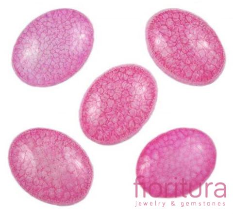 KABOSZON AKRYLOWY OWAL 30x40MM KOLOR RÓŻOWY