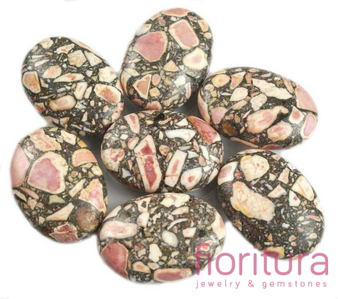 KAMIEŃ NATURALNY MARMUR OWAL 18x25MM KOLOR CADMIUM ORANGE