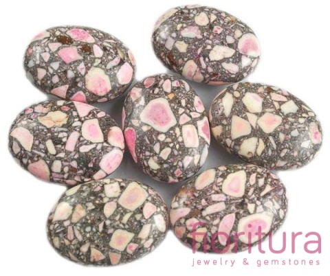 KAMIEŃ NATURALNY MARMUR OWAL 18x25MM KOLOR PEACH PEARL