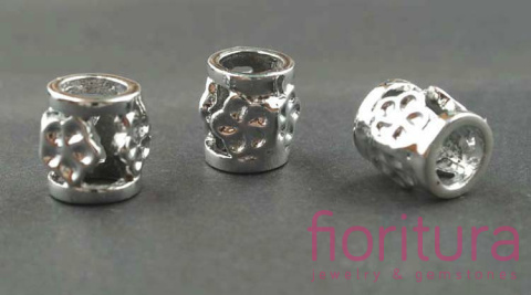 PRZEKŁADKA KWIATKI 11x10MM KOLOR SREBRNY