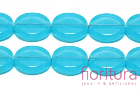 KORALIKI SZKLANE MONETA 12MM KOLOR AQUA OPAL